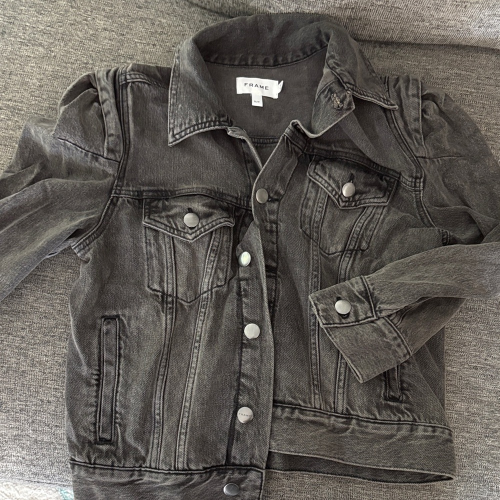 Frame Denim Charcoal Jean Jacket